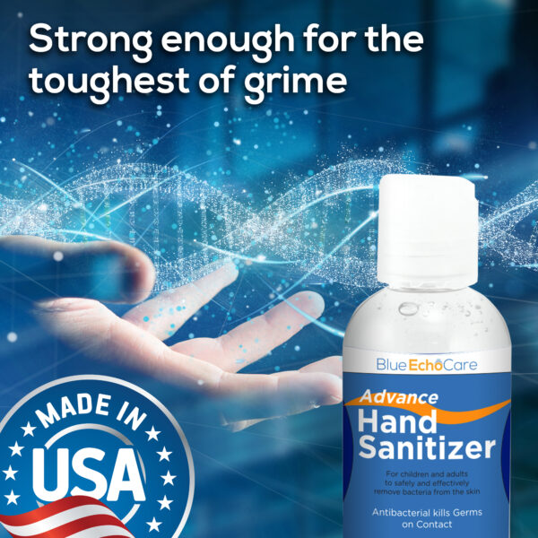 Antibacterial Hand Sanitizer - 62% Isopropyl Alcohol Based Solution -12 Bottles of 1oz per purchase - Made in the USA - Perfect For on The Go Travel - Image 2