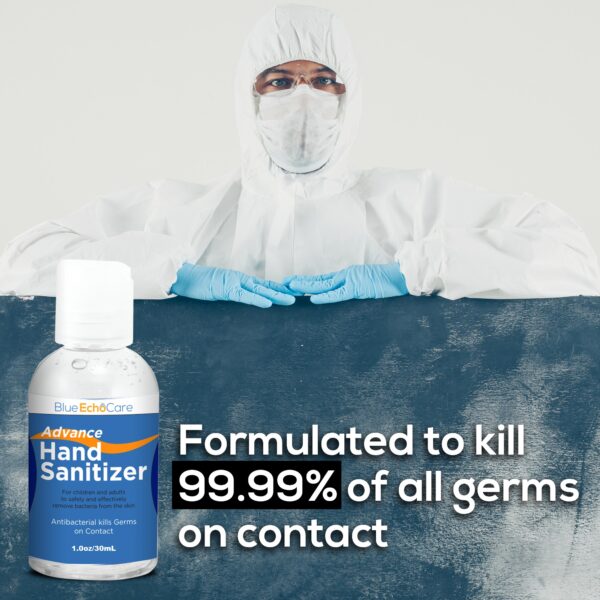 Antibacterial Hand Sanitizer - 62% Isopropyl Alcohol Based Solution -12 Bottles of 1oz per purchase - Made in the USA - Perfect For on The Go Travel - Image 3