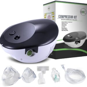 Ultra Compact Nebulizer with 20 Filters, Carrying Case, 1 Adult Mask, 1 Child Mask, Solution Cup! For Kids and Adults
