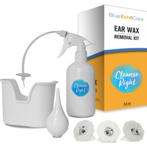 Family Favorite! Ear Wax Removal Kit with USA MADE, Reusable, Dishwasher Friendly TIPS! basin and Rubber Bulb Syringe
