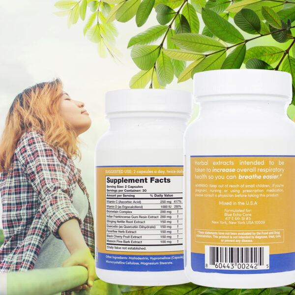 Vegan, Gluten-Free Lung Health, Allergy and Asthma Supplements - Image 3