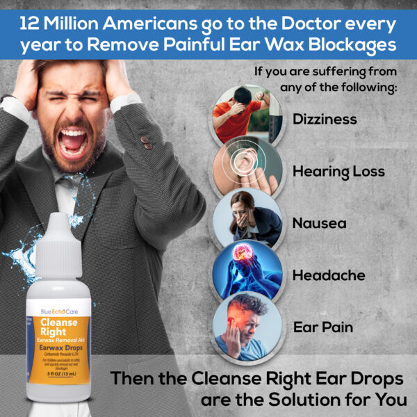 Cleanse Right 2nd Generation USA Made 1 Bottle of .5OZ Ear Drops and Ear Wax Removal Tool Kit, 8 PCS pick set, Wash Basin, Bulb Syringe Remove Earwax Blockage, Cleaner, Irrigation Tool - Image 2