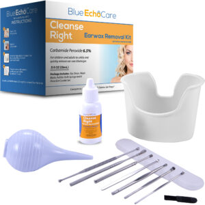 Cleanse Right 2nd Generation USA Made 1 Bottle of .5OZ Ear Drops and Ear Wax Removal Tool Kit, 8 PCS pick set, Wash Basin, Bulb Syringe Remove Earwax Blockage, Cleaner, Irrigation Tool
