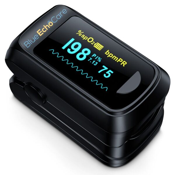 BeC Oximeter - Includes 2x AAA, lanyard and user manual. For Adults and Children
