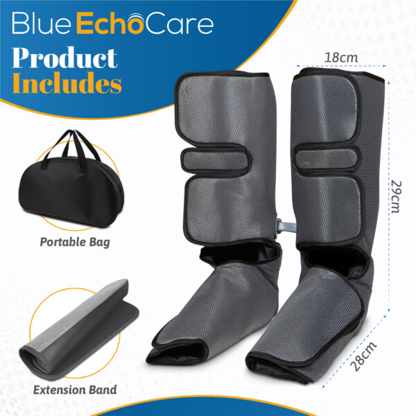 BEC COMPRESSION LEG MASSAGER – Circulation and Advanced Recovery for Legs and Calf Massage, for Leg Muscle Fatigue, Pain Relief, Adjustable Intensity, Sequential Massage Modes - Image 2