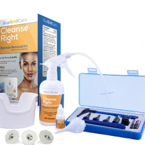 Ear Wax Removal Tool Kit, USA Made Ear Drops, Otoscope, Irrigation Cleaner Bottle, Wash Basin, Bulb Syringe, Remove Earwax Blockage - Safe, Easy to Use