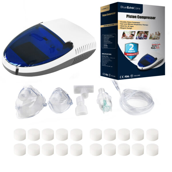Nebulizer with 20 Filters, Carrying Case, 1 Adult Mask, 1 Child Mask, Solutions Cup! ***INCLUDES Shelf Compartment to Easily Store Accessories for Travel! - Image 5