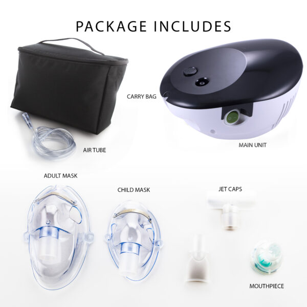 Ultra Compact Nebulizer with 20 Filters, Carrying Case, 1 Adult Mask, 1 Child Mask, Solution Cup! For Kids and Adults - Image 3
