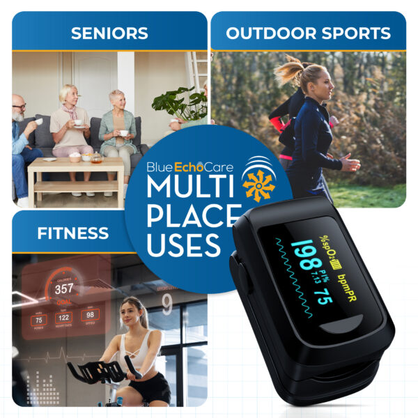 BeC Oximeter - Includes 2x AAA, lanyard and user manual. For Adults and Children - Image 4