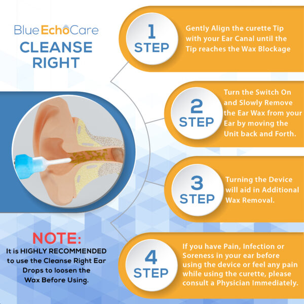 Cleanse Right - Electronic Ear Wax Removal Tool- Electronic Ear Wax Remover, Safely irrigate ear wax and cerumen - Image 4