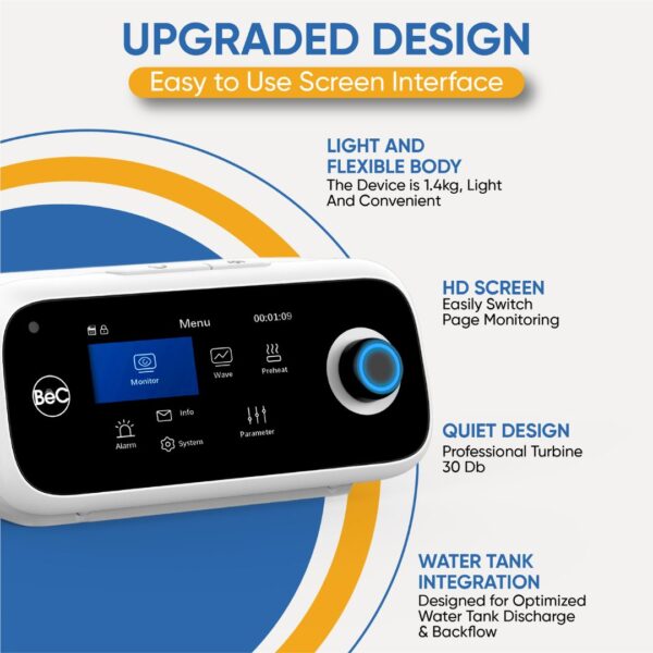 BeC CPAP Machine - Advanced Sleep Therapy Device with Whisper-Quiet Operation, Auto-Adjusting Pressure, and User-Friendly Interface for Restful Nights and Energized Mornings - Image 4