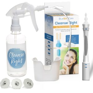 Cleanse Right - Ear Wax Removal Kit- Electronic Ear Wax Remover, Soft Silicone Spiral Earwax Remover Tool, Wash Basin, USA MADE, Reusable, Dishwasher Friendly TIPS! - Cleaner Tool to Remove Ear Blockage