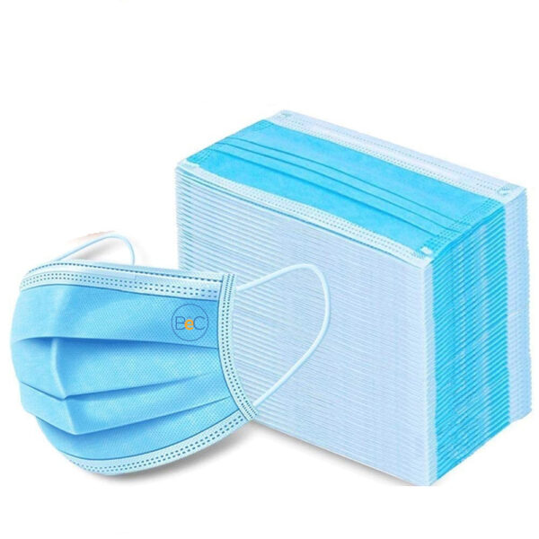 3ply Disposable Face Masks- 50 pcs - Breathable, To Protect and Stop Large Liquid Particulates From Entering The Atmosphere